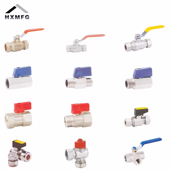 Ottone Dzr Bronzo Acciaio inossidabile Ghisa in ferro duttile Sfera Mini rubinetto a bavaglino a gas Rubinetto a bavaglino Stop Globo Check Non